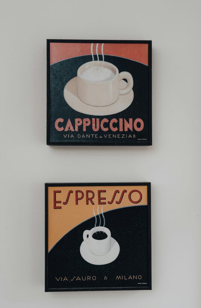 Poster vintage italiano dedicato all’espresso